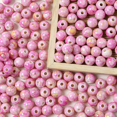100PCS 8mm Cracked Acrylic Beads for Jewelry Making DIY