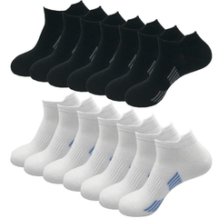 5 Pairs Men's Cotton Ankle Athletic Socks for Sports