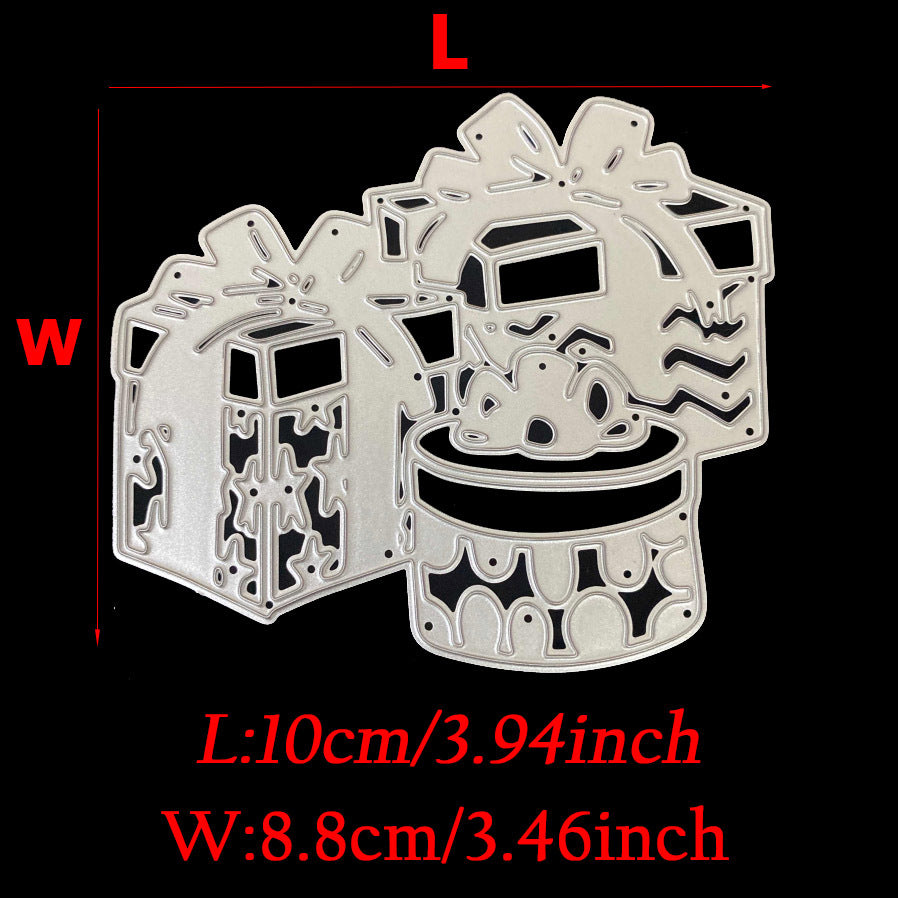 1pc Cutting Dies Stencils Xmas Gift Card Decoration