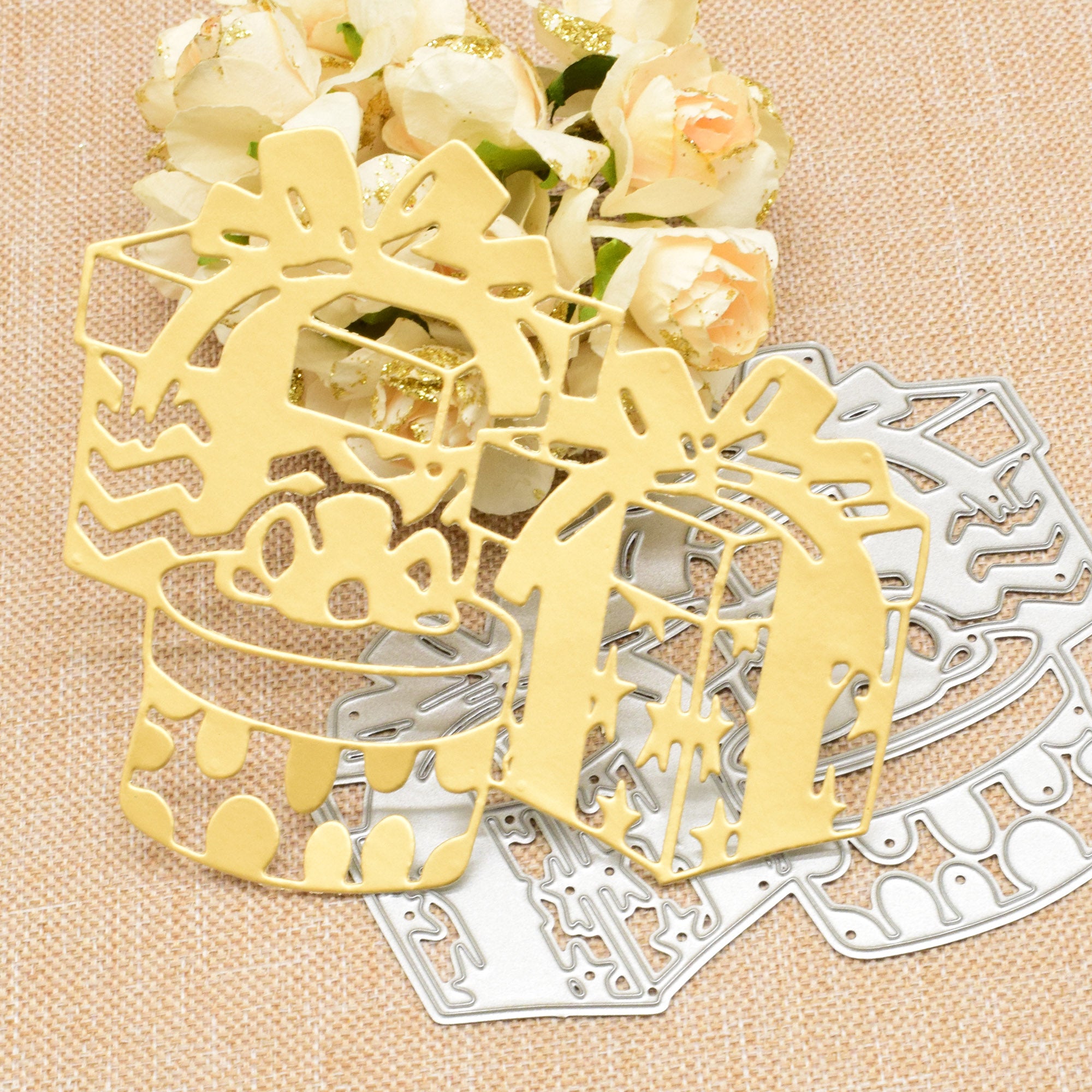 1pc Cutting Dies Stencils Xmas Gift Card Decoration
