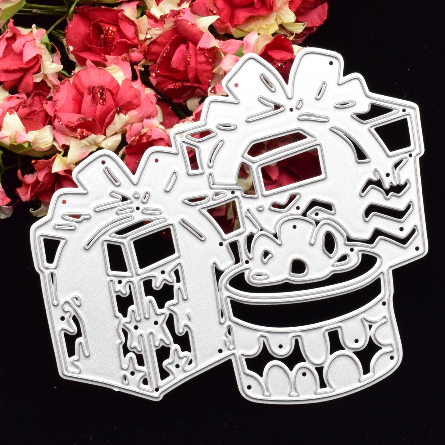 1pc Cutting Dies Stencils Xmas Gift Card Decoration