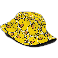 Yellow Bucket Hat Cartoon Casual Sunscreen Fisherman Cap