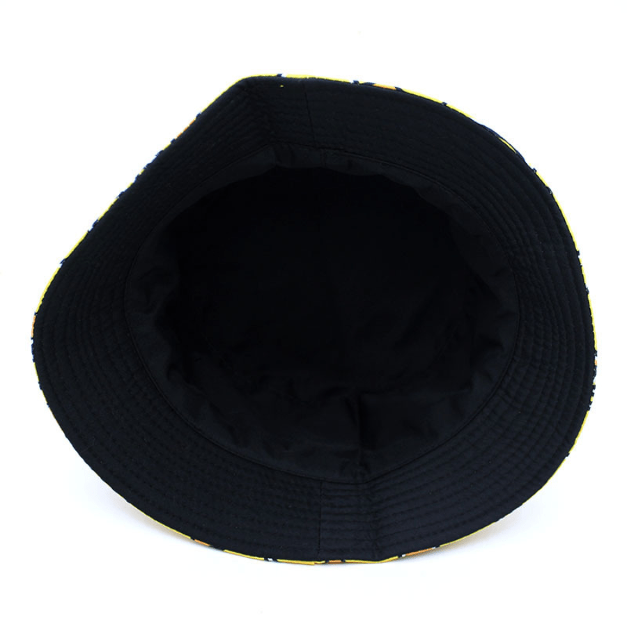 Yellow Bucket Hat Cartoon Casual Sunscreen Fisherman Cap