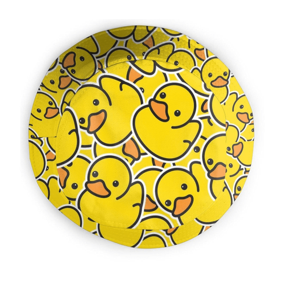 Yellow Bucket Hat Cartoon Casual Sunscreen Fisherman Cap