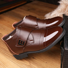 Men's Warm Fleece Snow Boots Cozy Ankle Boots Plush Comfy Outdoor Hiking Shoes