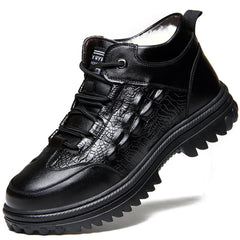 Men's Snow Boots Fleece Non slip Ankle Boots Warm Outdoor Hiking Shoes