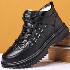 Men's Snow Boots Fleece Non slip Ankle Boots Warm Outdoor Hiking Shoes