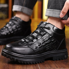 Men's Snow Boots Fleece Non slip Ankle Boots Warm Outdoor Hiking Shoes