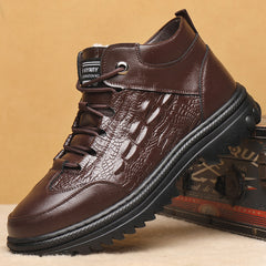 Men's Snow Boots Fleece Non slip Ankle Boots Warm Outdoor Hiking Shoes