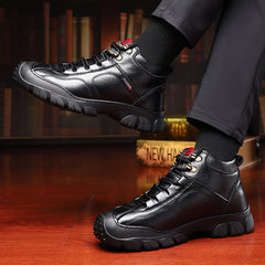 Men's Snow Boots Warm Fleece Cozy Non slip Ankle Boots Plush Comfy
