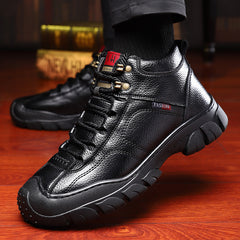 Men's Snow Boots Warm Fleece Cozy Non slip Ankle Boots Plush Comfy