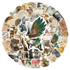 100pcs Retro Art Doodle Stickers Waterproof