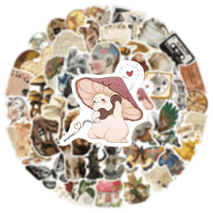 100pcs Retro Art Doodle Stickers Waterproof