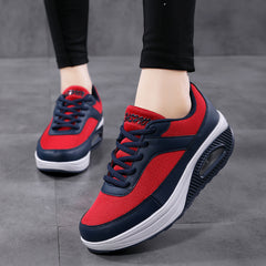 Women's Colorblock Chunky Sneakers Mesh Running Shoes