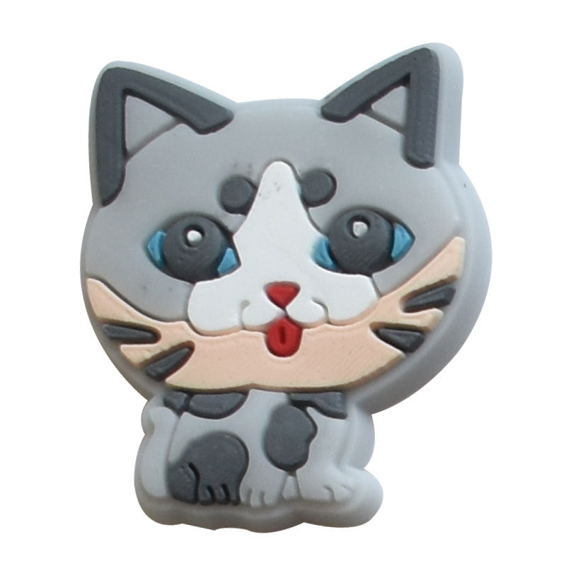 25pcs Cat Shoe Charms For Clogs Jibts Sandals PVC Decorations Accessories Gift