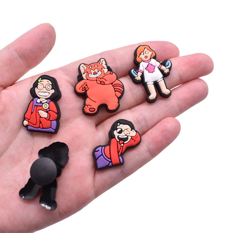 25pcs Funny Face Shoe Charms For Clogs Jibts Sandals PVC Decorations