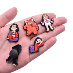 25pcs Funny Face Shoe Charms For Clogs Jibts Sandals PVC Decorations
