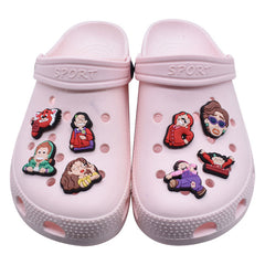 25pcs Funny Face Shoe Charms For Clogs Jibts Sandals PVC Decorations