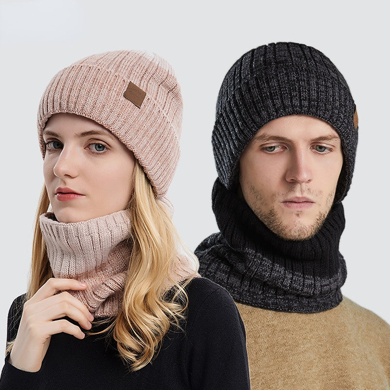Outdoor Neutral Knitted Fleece Warm Hat