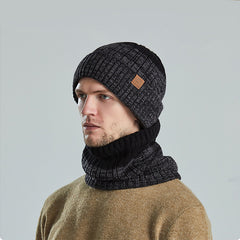 Outdoor Neutral Knitted Fleece Warm Hat