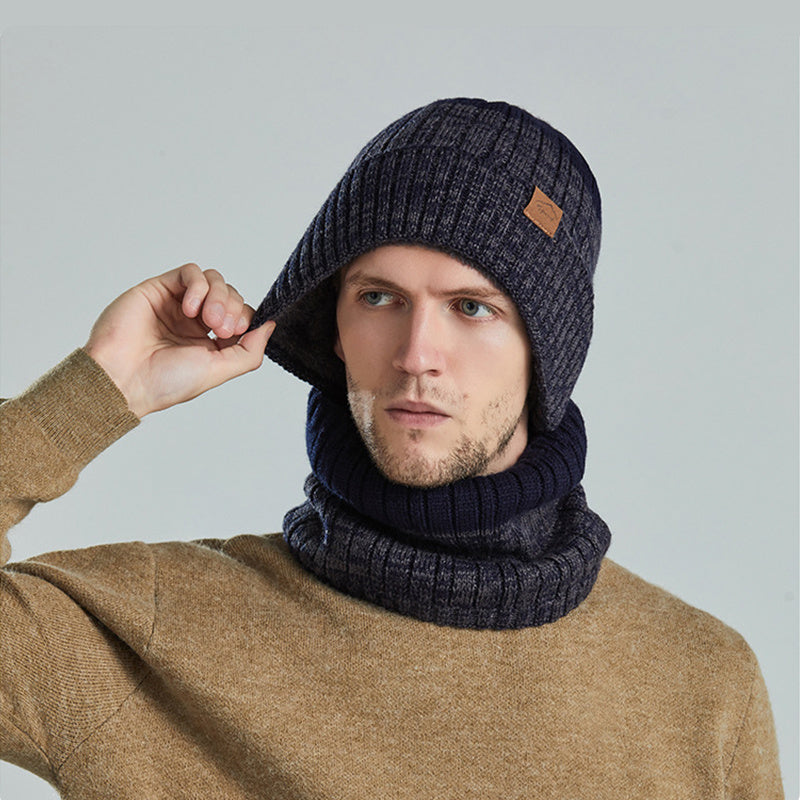 Outdoor Neutral Knitted Fleece Warm Hat