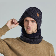 Outdoor Neutral Knitted Fleece Warm Hat
