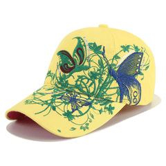 Embroidered Butterfly Baseball Cap Outdoor Casual Style