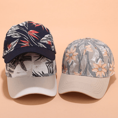 Floral Print Baseball Cap Women Flower Embroidery Sun Hats