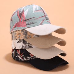Floral Print Baseball Cap Women Flower Embroidery Sun Hats