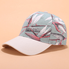 Floral Print Baseball Cap Women Flower Embroidery Sun Hats