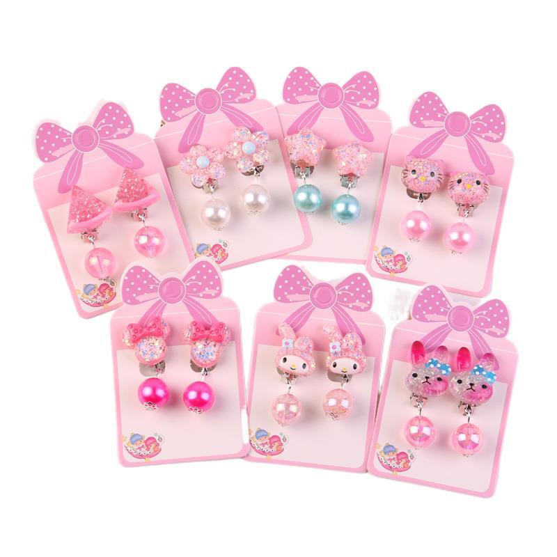 Girls Ear Clips Earrings No Ear Holes Dress Up Princess Accessories