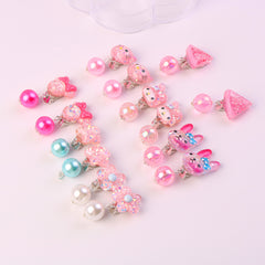 Girls Ear Clips Earrings No Ear Holes Dress Up Princess Accessories