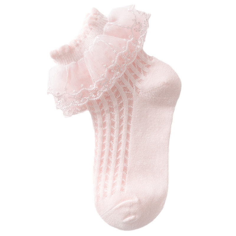 5 Pairs Kids Ruffle Lace Dance Princess Socks