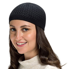 Striped Knitted Beanie Solid Women Lightweight Skull Cap Chemo Hats