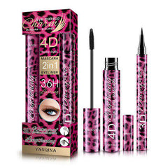 Waterproof Mascara Set for Thicker Lashes, Curling Hold, Leopard Print