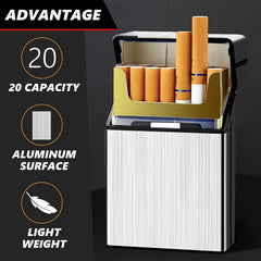 Mini Waterproof Men's Tobacco Box 20 Capacity Magnetic Lace Metal Material
