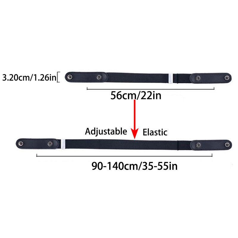 Adjustable Stretch Belt Women Girls Unisex Comfortable No Buckle Waist Belt