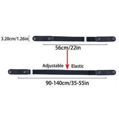 Adjustable Stretch Belt Women Girls Unisex Comfortable No Buckle Waist Belt