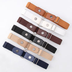 Adjustable Stretch Belt Women Girls Unisex Comfortable No Buckle Waist Belt