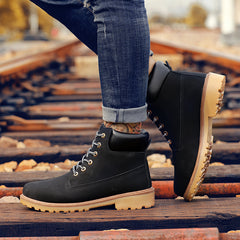 Men's High Top Boots TPR Sole Outdoor Walking Shoes