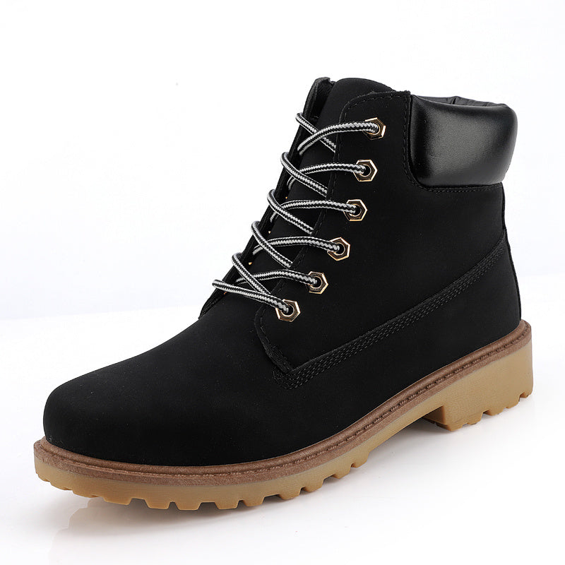 Men's High Top Boots TPR Sole Outdoor Walking Shoes
