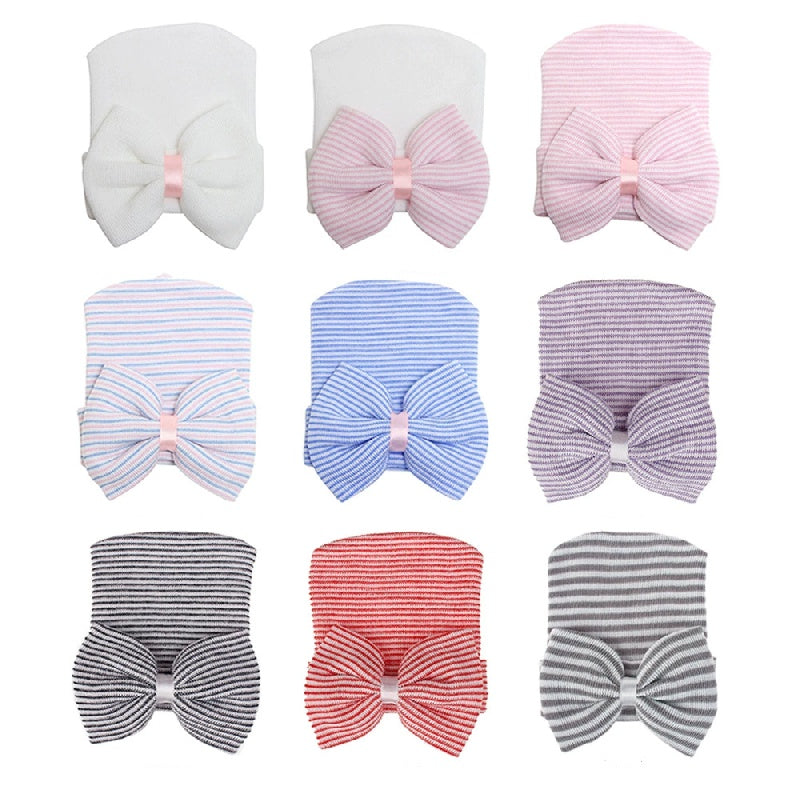Newborn Bow Beanie Hat for Autumn/Winter