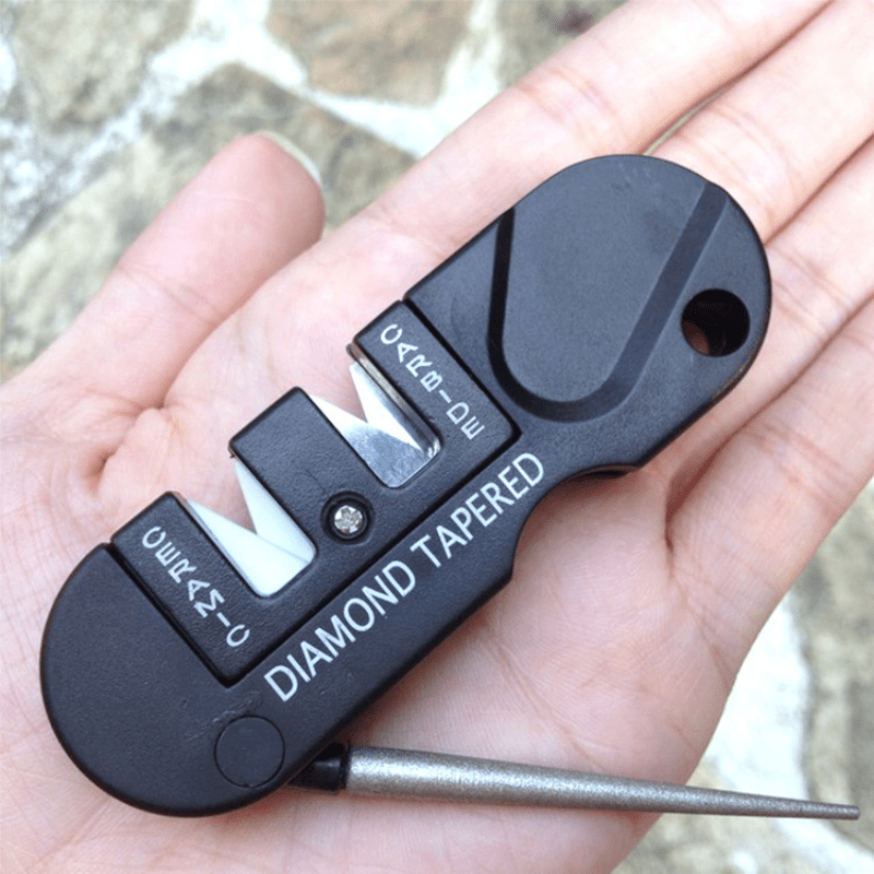 Portable 4-In-1 Tungsten Steel Sharpener for Camping