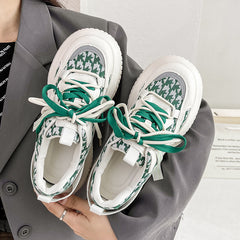 Breathable Lace Up Sports Sneakers Casual Retro Running Shoe