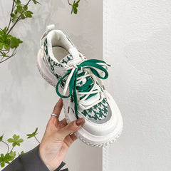 Breathable Lace Up Sports Sneakers Casual Retro Running Shoe