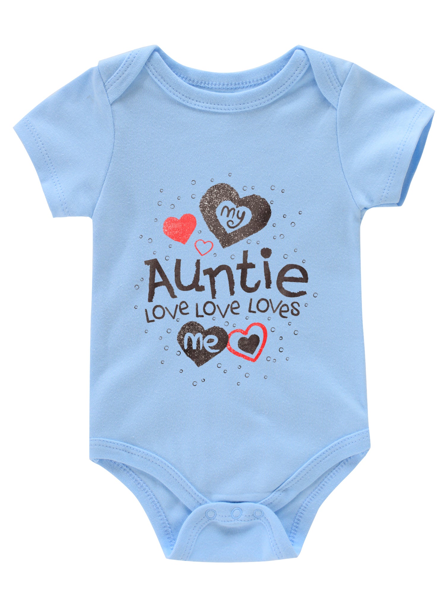 Newborn Infant Letter Graphic Romper Short Sleeve Crew Neck Bodysuit Onesies