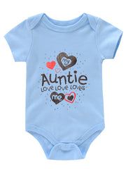 Newborn Infant Letter Graphic Romper Short Sleeve Crew Neck Bodysuit Onesies