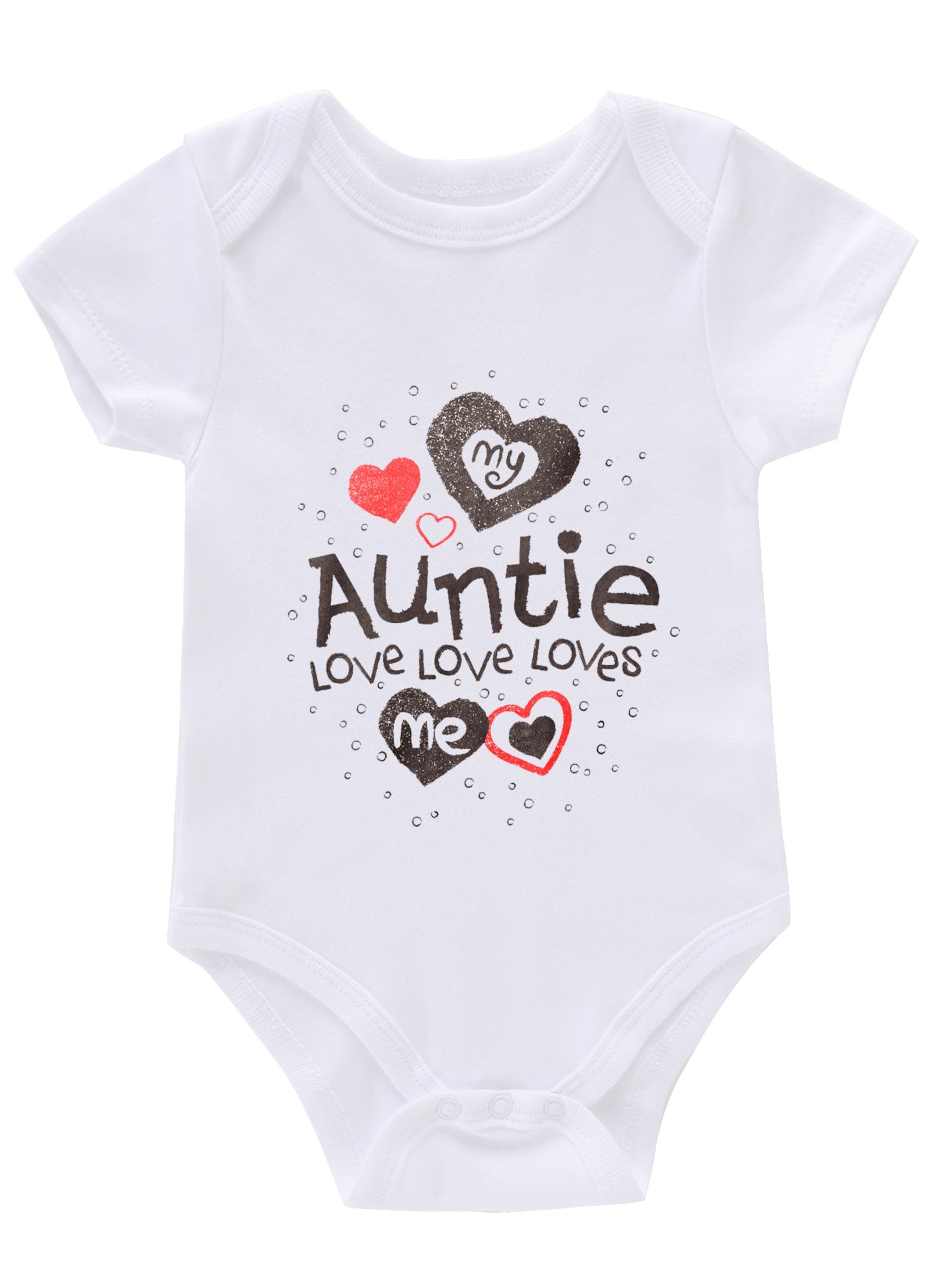 Newborn Infant Letter Graphic Romper Short Sleeve Crew Neck Bodysuit Onesies