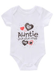 Newborn Infant Letter Graphic Romper Short Sleeve Crew Neck Bodysuit Onesies