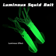5pcs Glow-in-the-Dark Octopus & Squid Lures for Saltwater Fishing